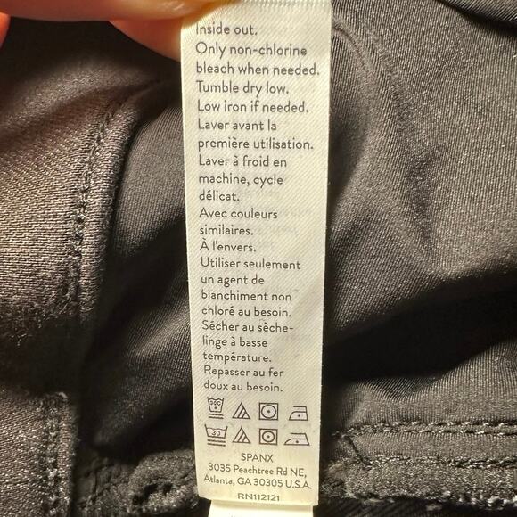 Spanx Denim Legging Women Size 3X Vintage Black Distressed Pull On Stretch NEW - Picture 13 of 16